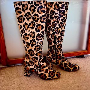COACH Leopard Pony Hair Boots